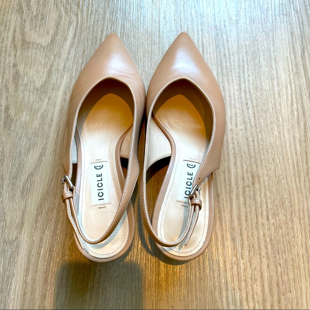 Icicle Wood Heel pointed Low Heels size EU 37/US 7